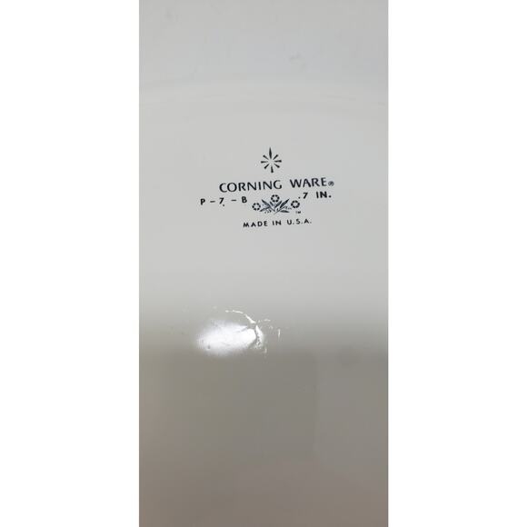 Vtg CORNING WARE Blue Cornflower P-7-B  7" CASSEROLE BAKING DISH w/ Lid - Picture 7 of 8